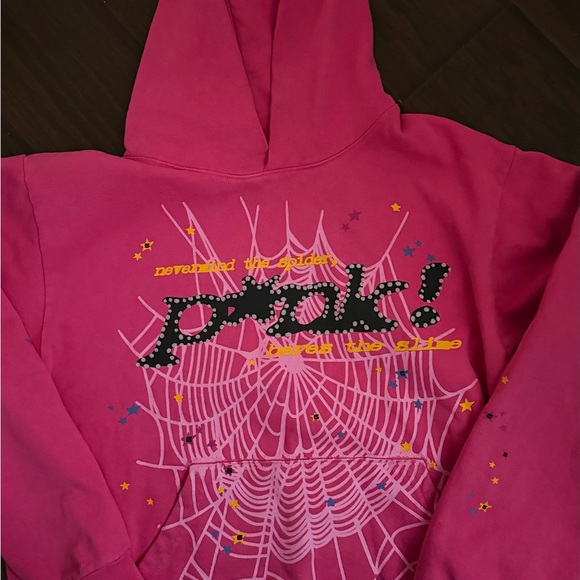 Sp5der Other - SP5DER pink hoodie ss21